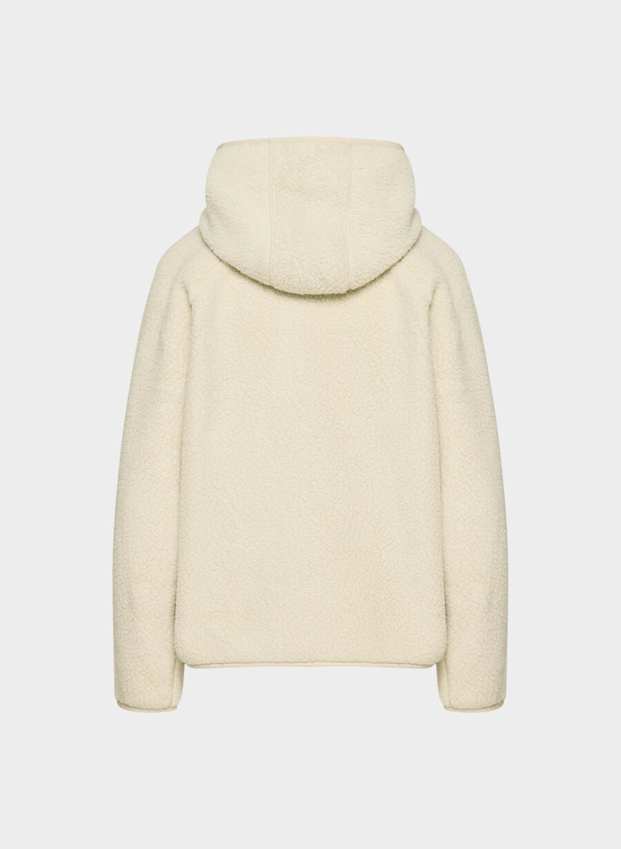 felpa con cappuccio e zip raglan polartec thermal pro marrone mocha intenso