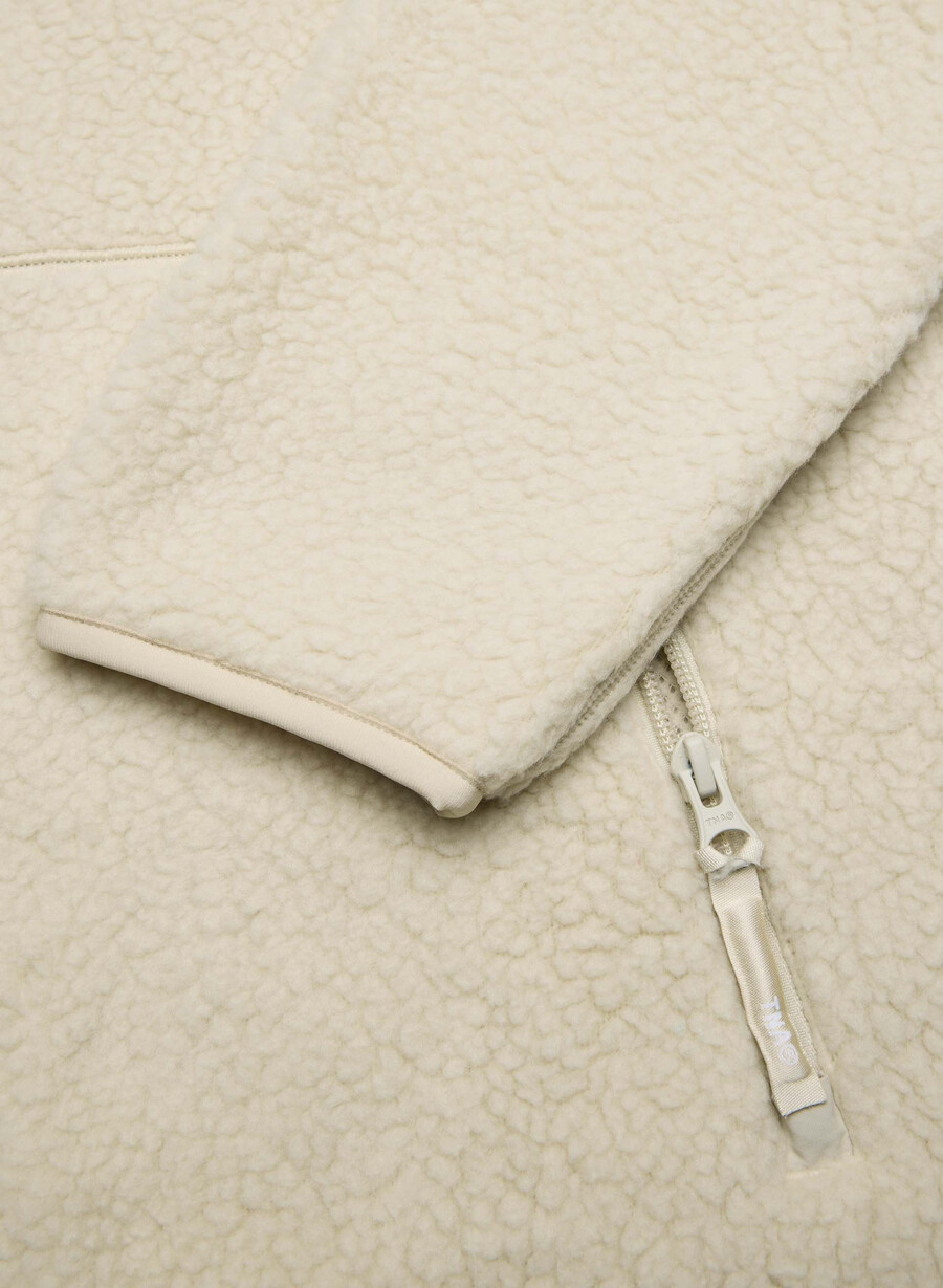 felpa con cappuccio e zip raglan polartec thermal pro marrone mocha intenso