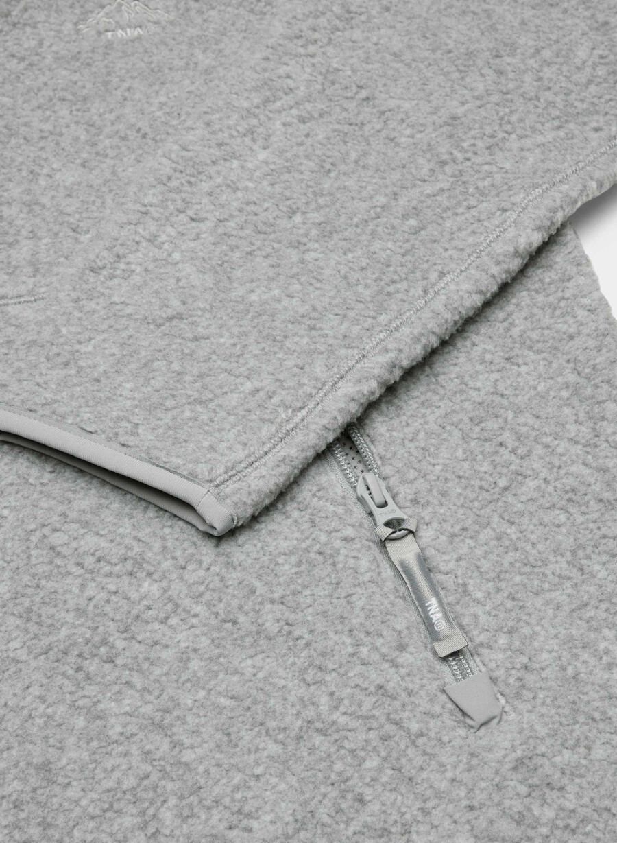 felpa con cappuccio e zip raglan polartec thermal pro heather athletic gre