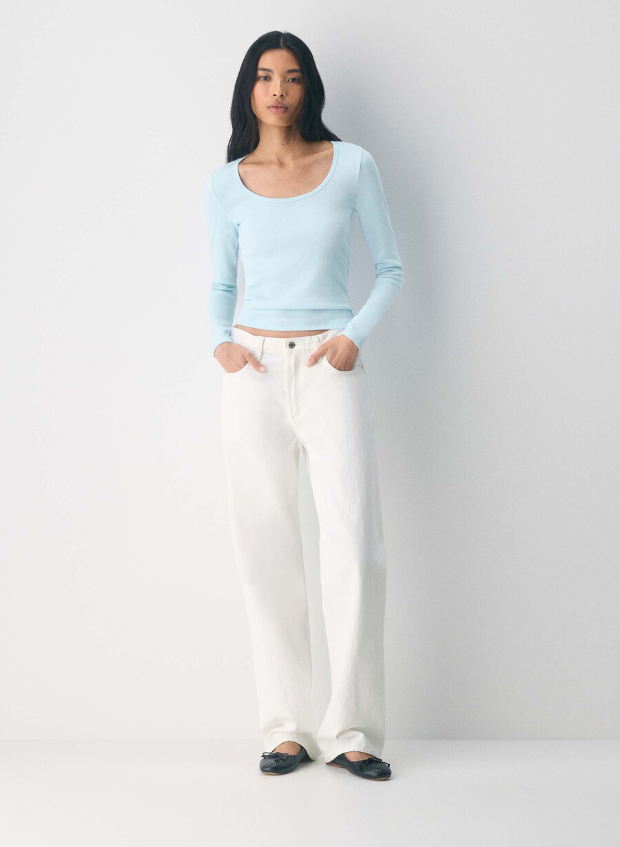 maglia a maniche lunghe homestretch rib equalizer villa blue