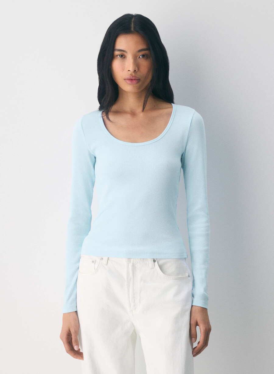 maglia a maniche lunghe homestretch rib equalizer villa blue