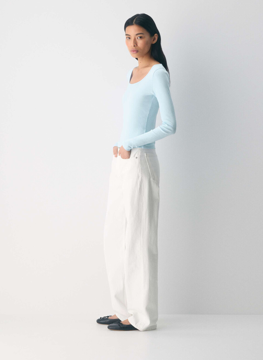 maglia a maniche lunghe homestretch rib equalizer villa blue