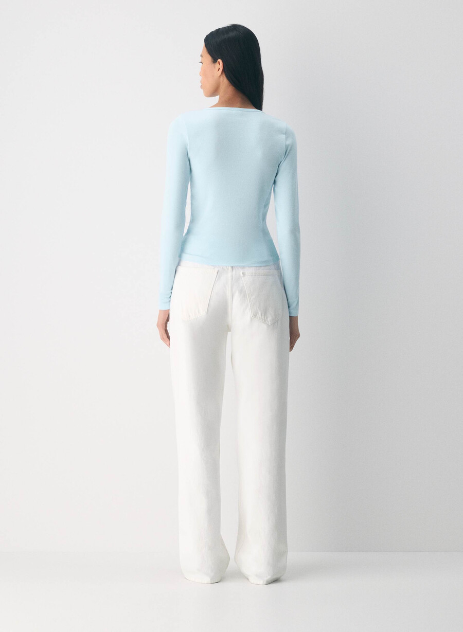 maglia a maniche lunghe homestretch rib equalizer villa blue
