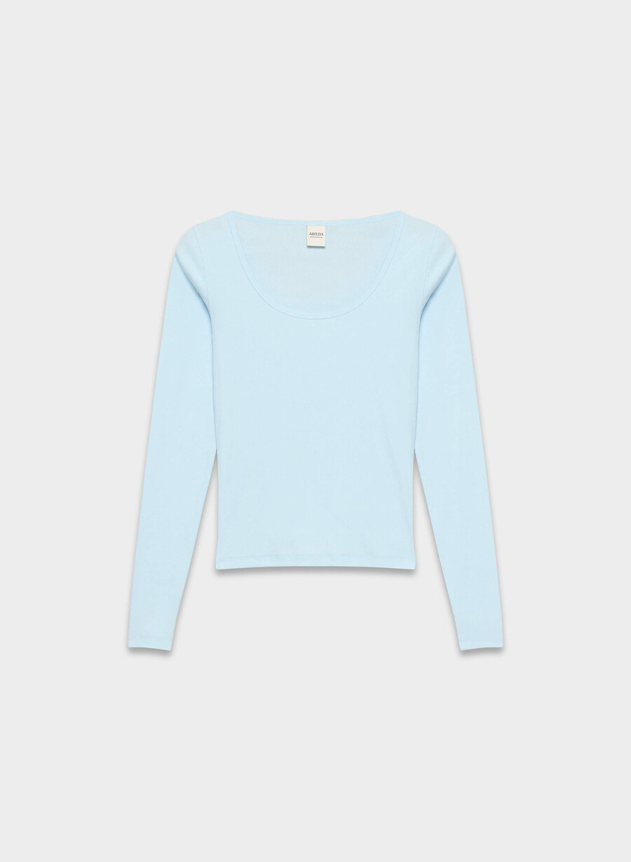 maglia a maniche lunghe homestretch rib equalizer villa blue