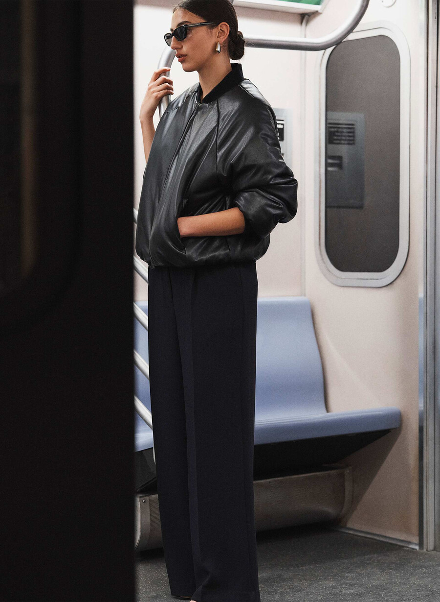 the effortless pant più largo - crepette nero