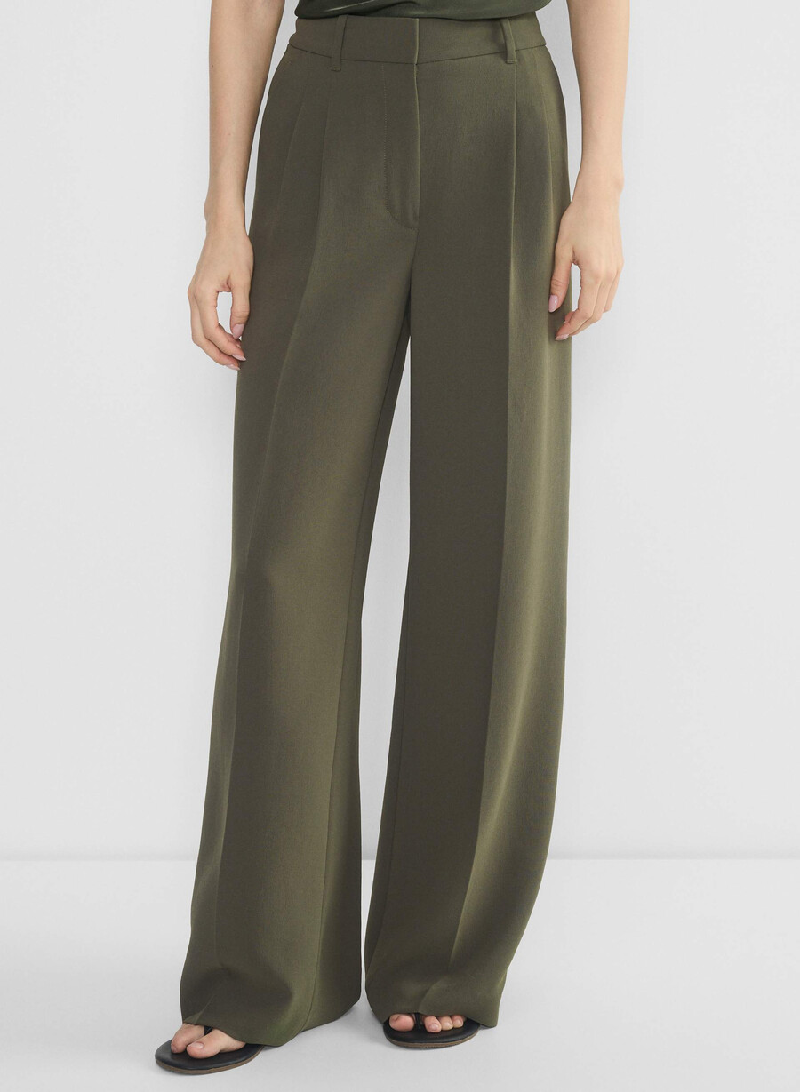 the effortless pant più ampio - crepette oliva scura