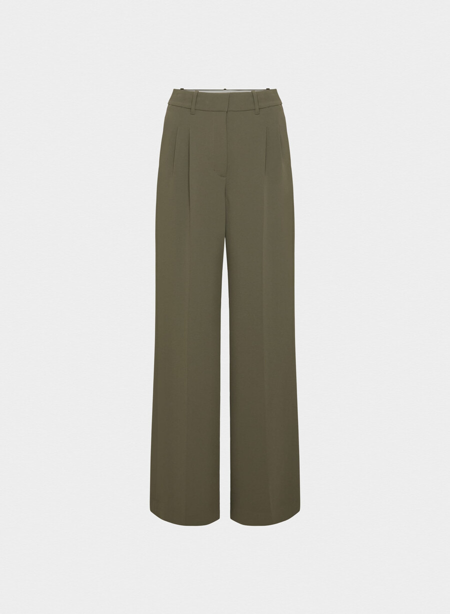 the effortless pant più ampio - crepette oliva scura
