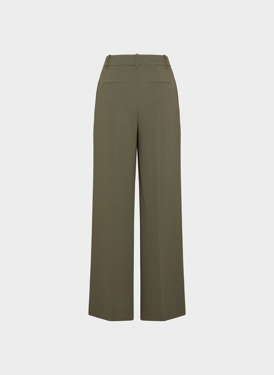 the effortless pant più ampio - crepette oliva scura