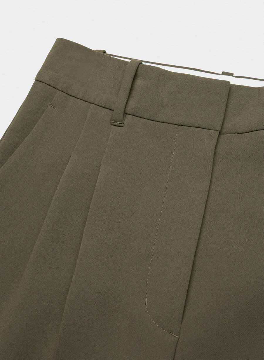 the effortless pant più ampio - crepette oliva scura