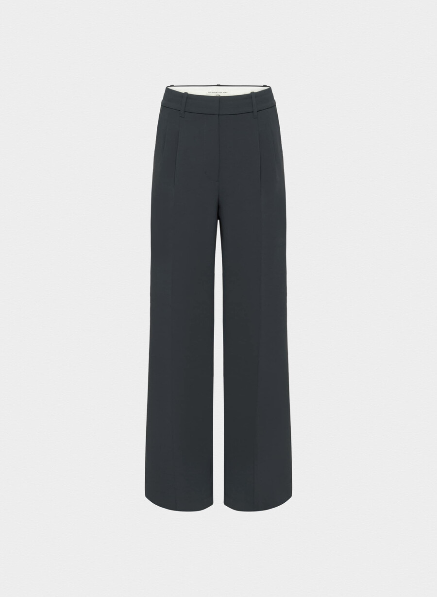 the effortless pant wider - crepette dark navy