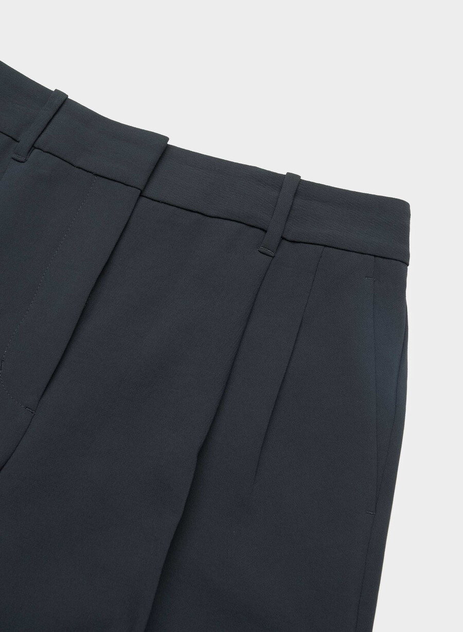 the effortless pant wider - crepette dark navy