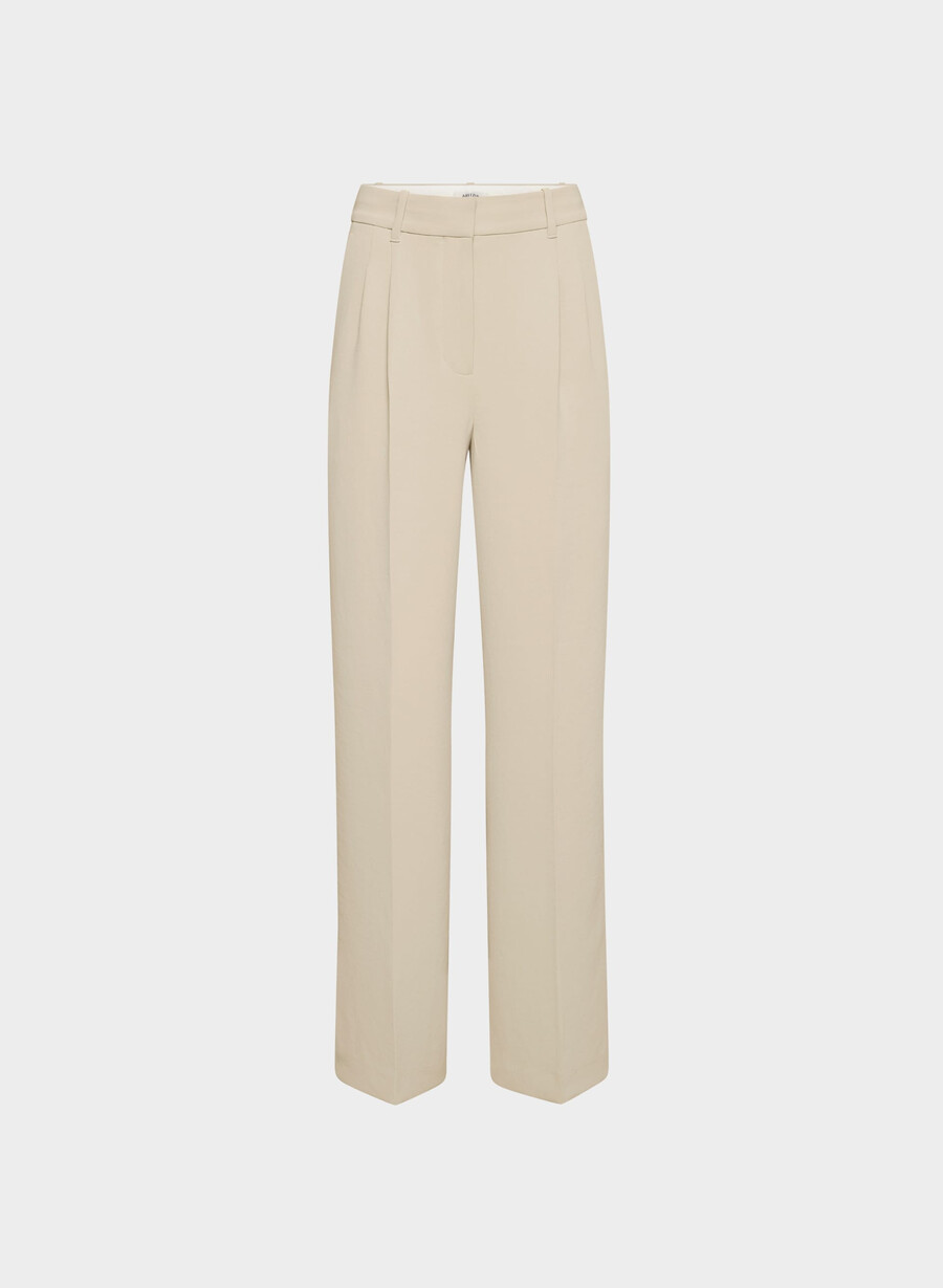 the effortless pant più ampio - crepette marcona beige