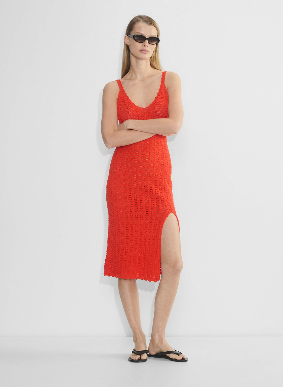 abito midi evie rosso papavero