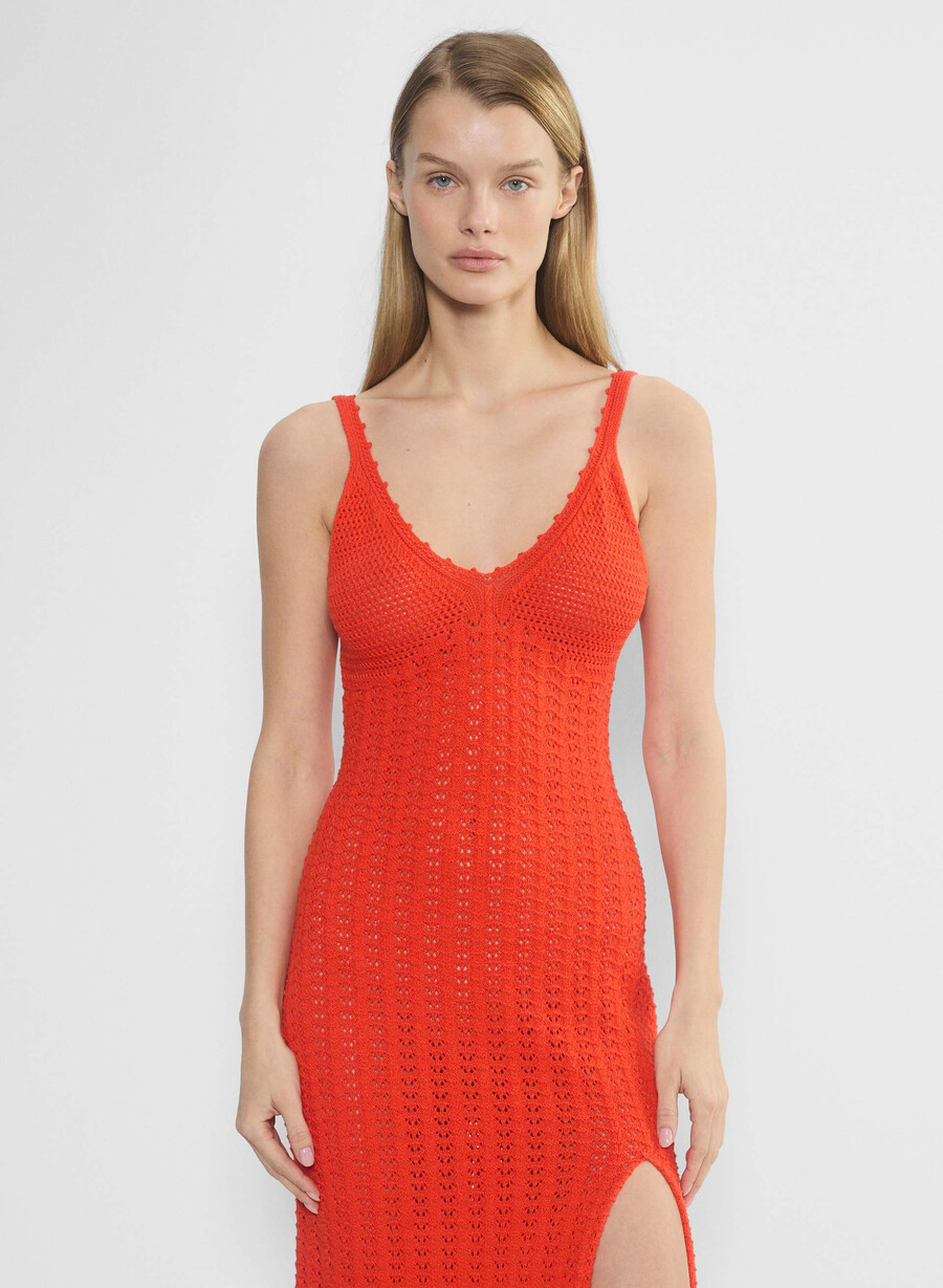 abito midi evie rosso papavero