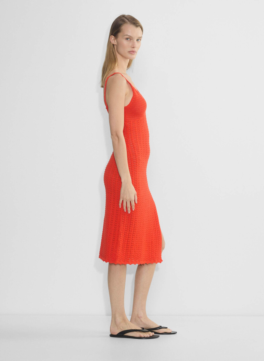 abito midi evie rosso papavero