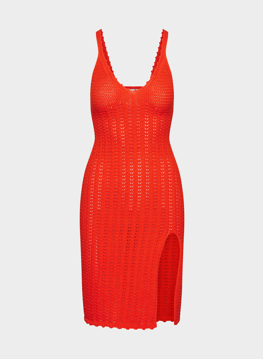 abito midi evie rosso papavero