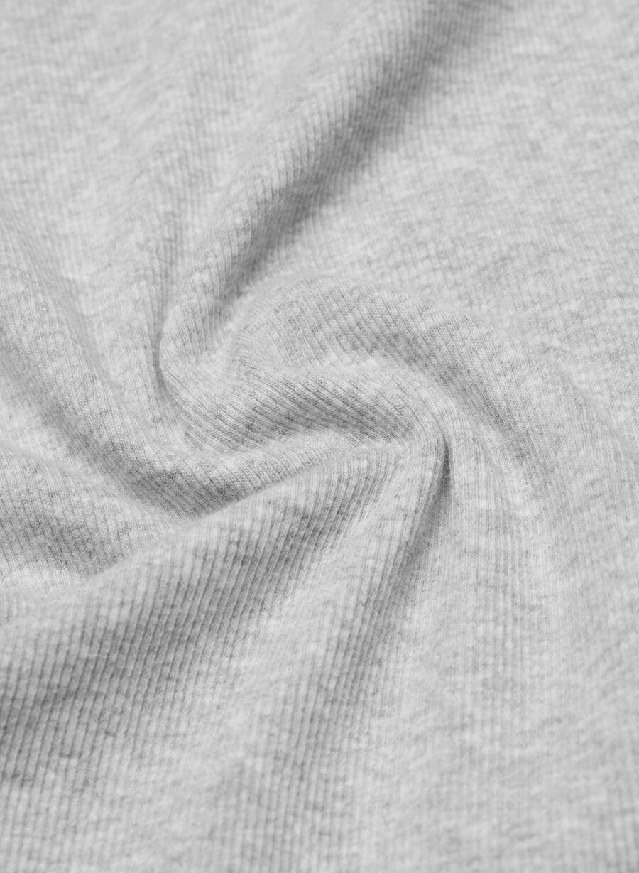 maglia a maniche lunghe homestretch con scollo quadrato e costine heather chrome