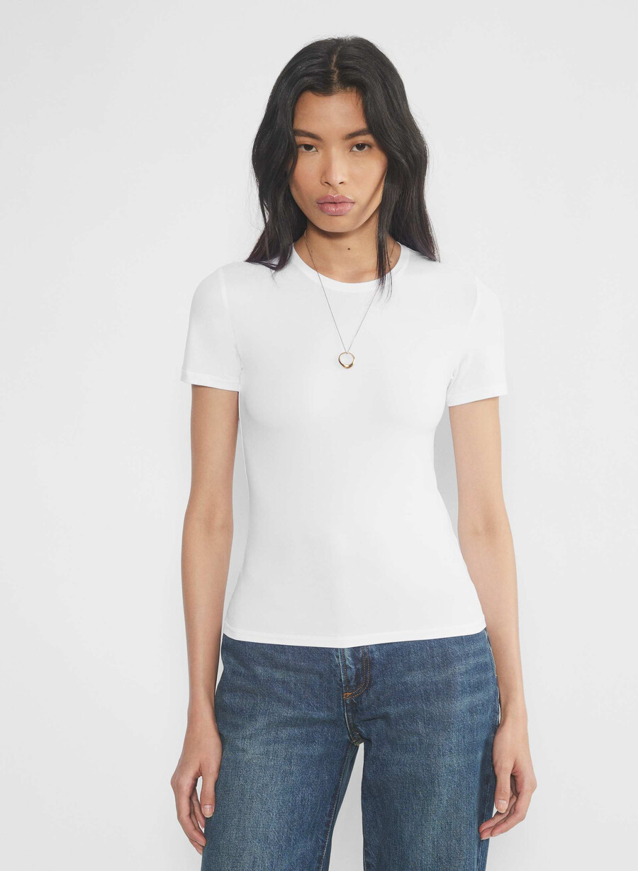 retouch emmer t-shirt bianco brillante