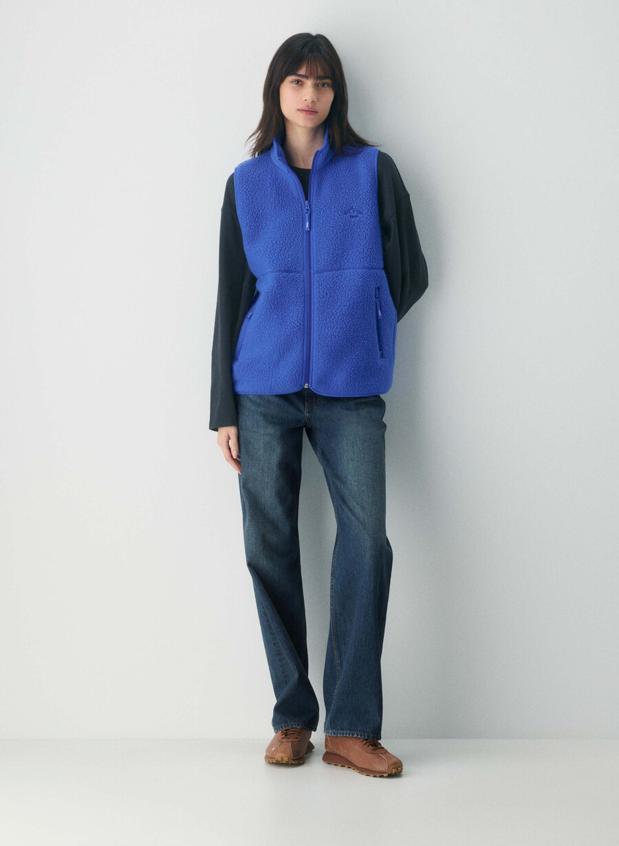 gilet a collo alto polartec thermal pro jazz blue