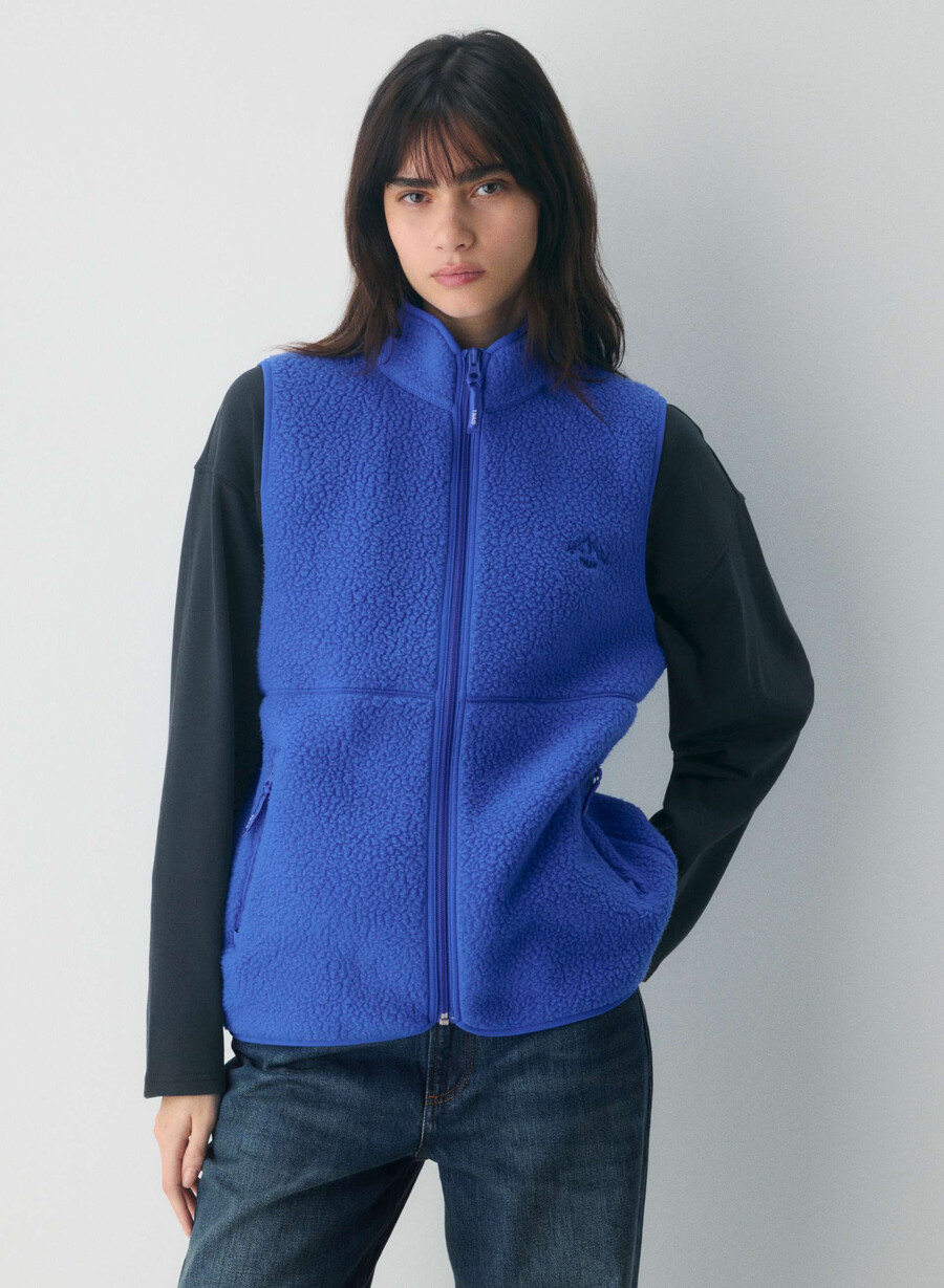 gilet a collo alto polartec thermal pro jazz blue