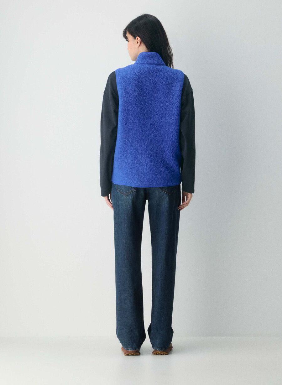 gilet a collo alto polartec thermal pro jazz blue