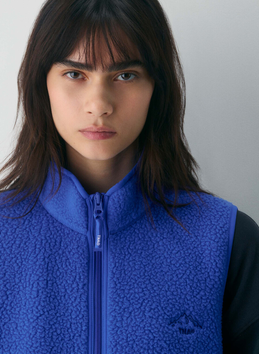 gilet a collo alto polartec thermal pro jazz blue