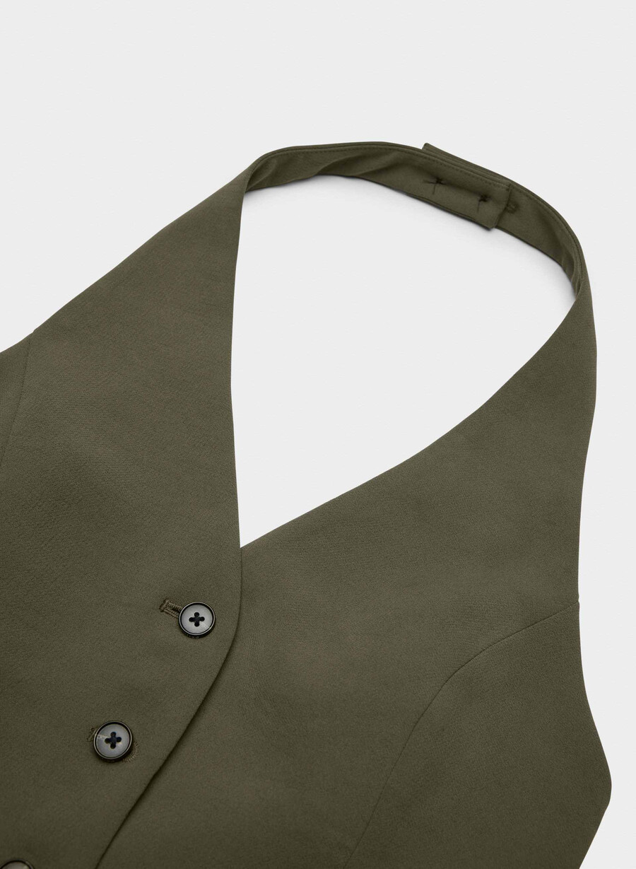 gilet vito - crepette oliva scura