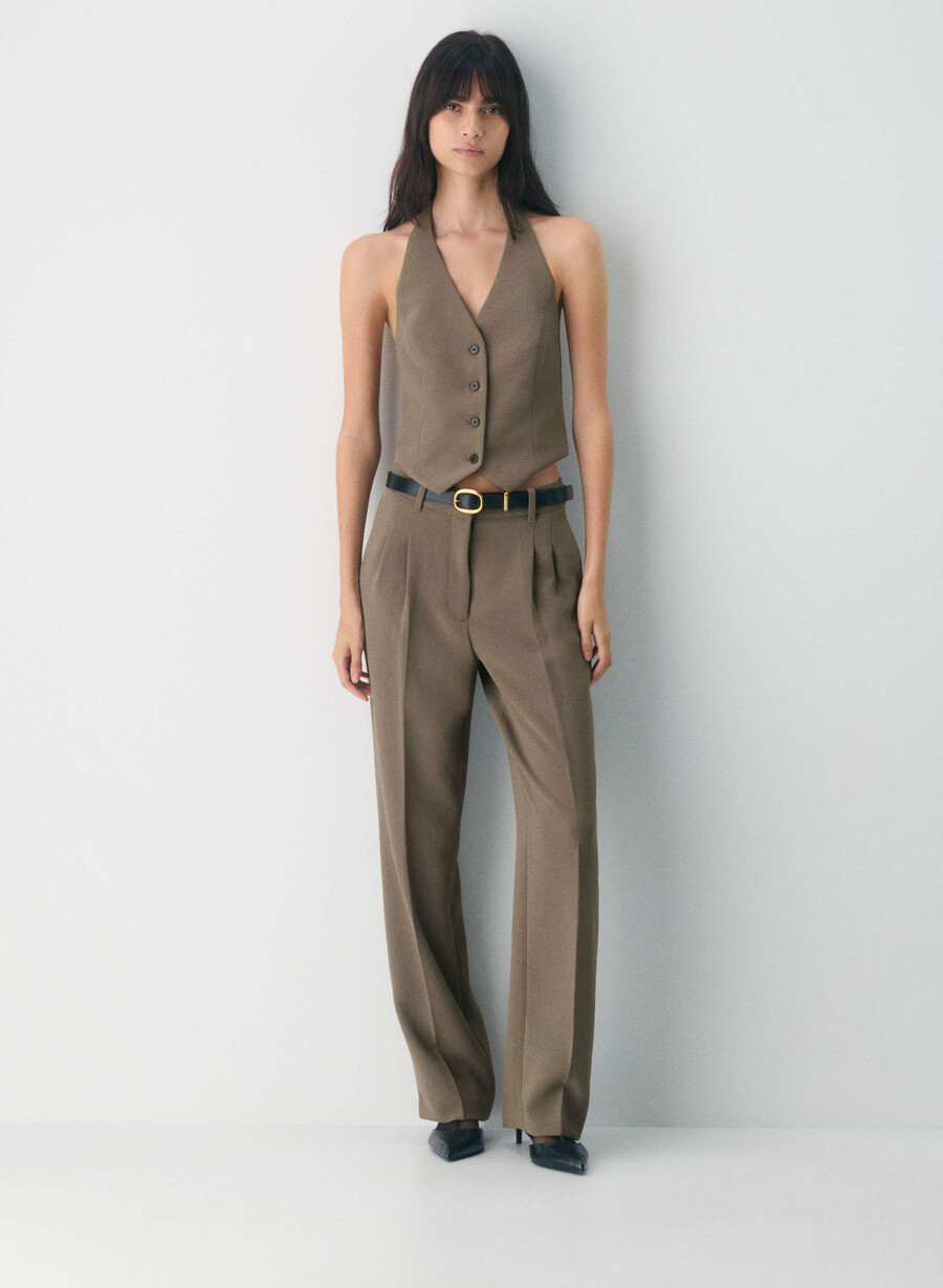 gilet vito - crepette cola taupe