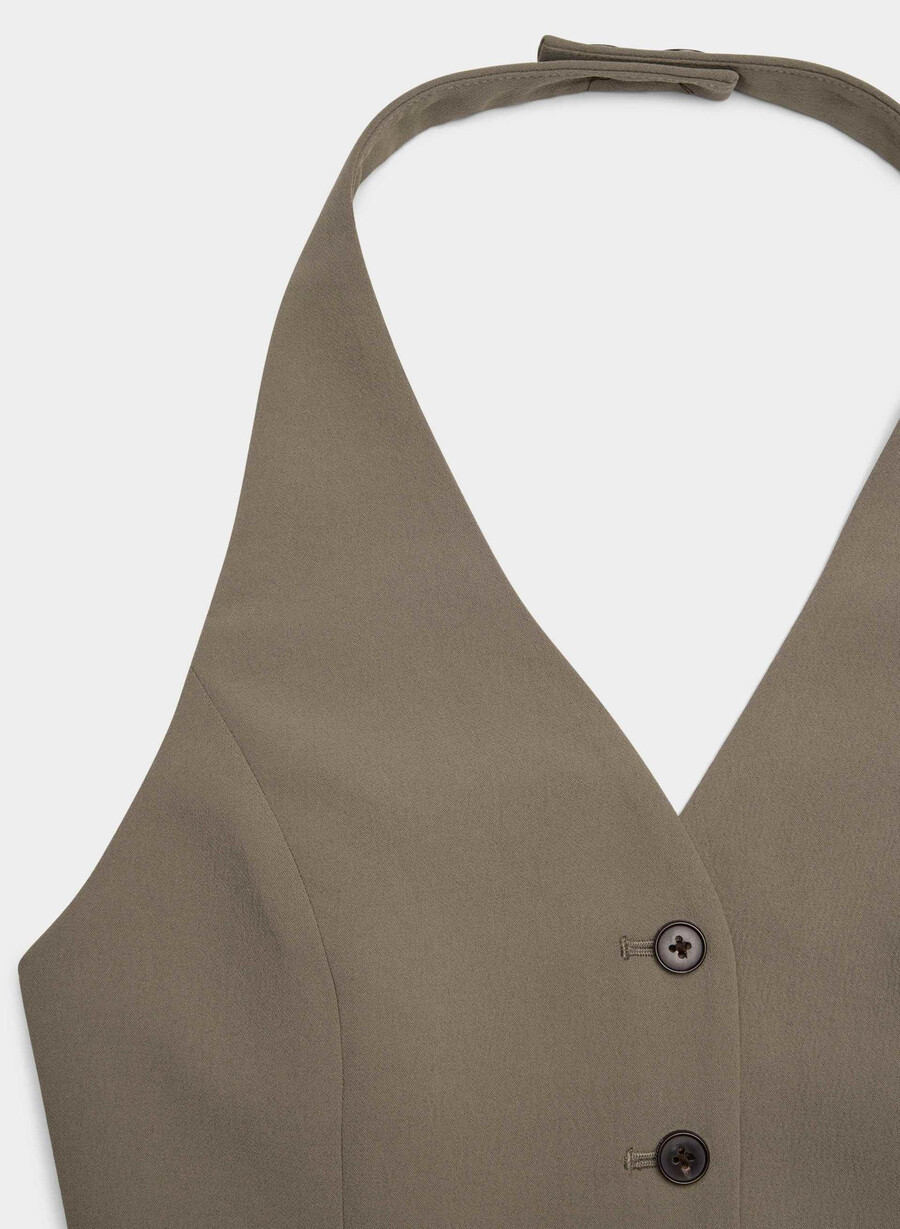 gilet vito - crepette cola taupe