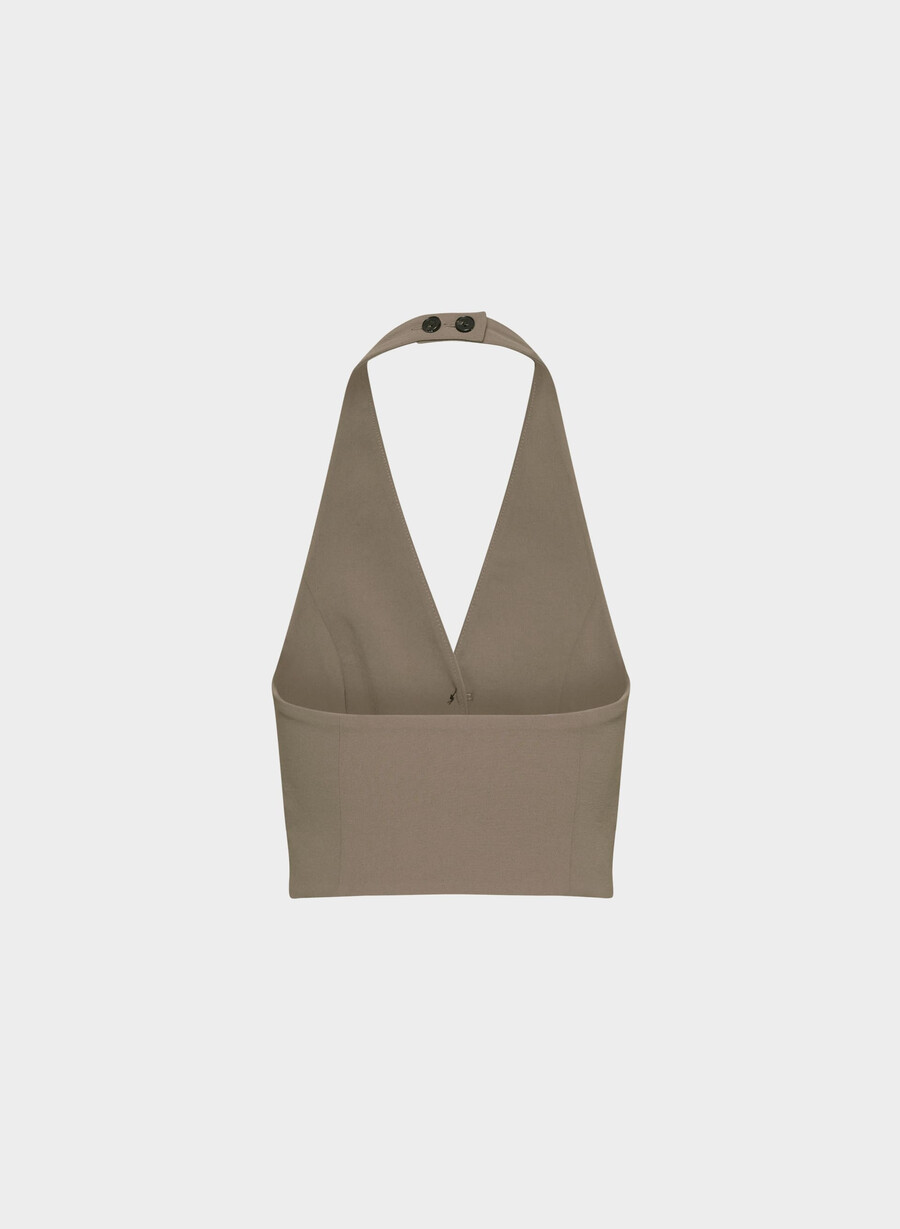 gilet vito - crepette cola taupe