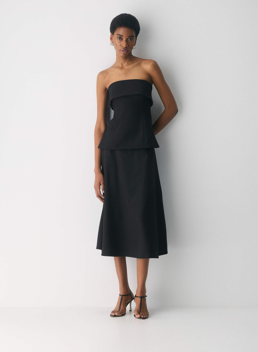 element tube top - ressential nero