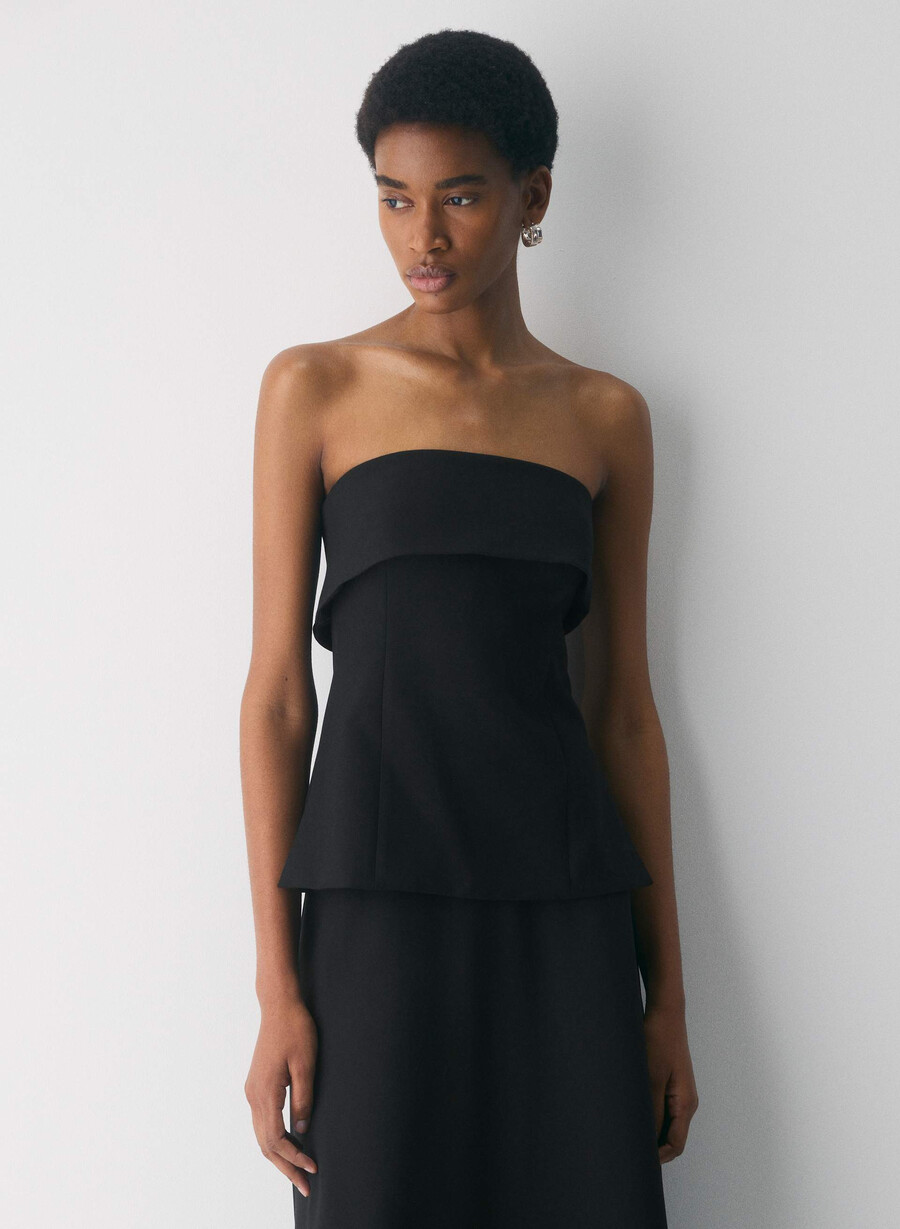 element tube top - ressential nero