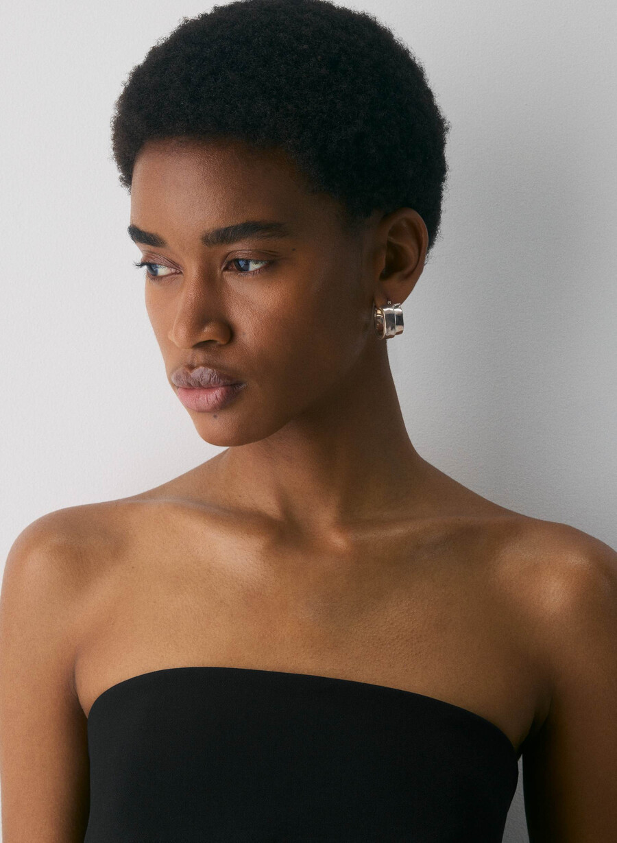 element tube top - ressential nero