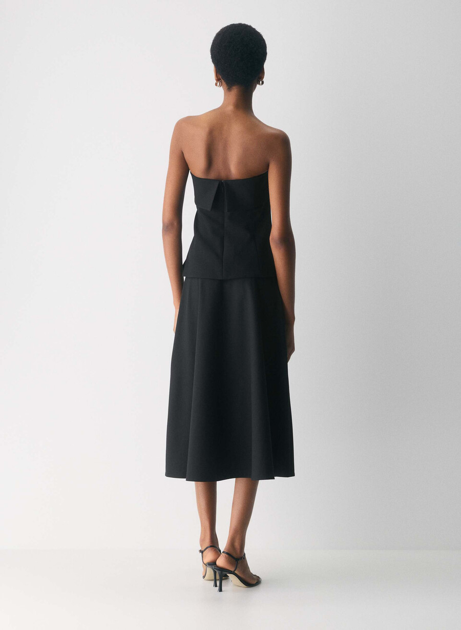 element tube top - ressential nero