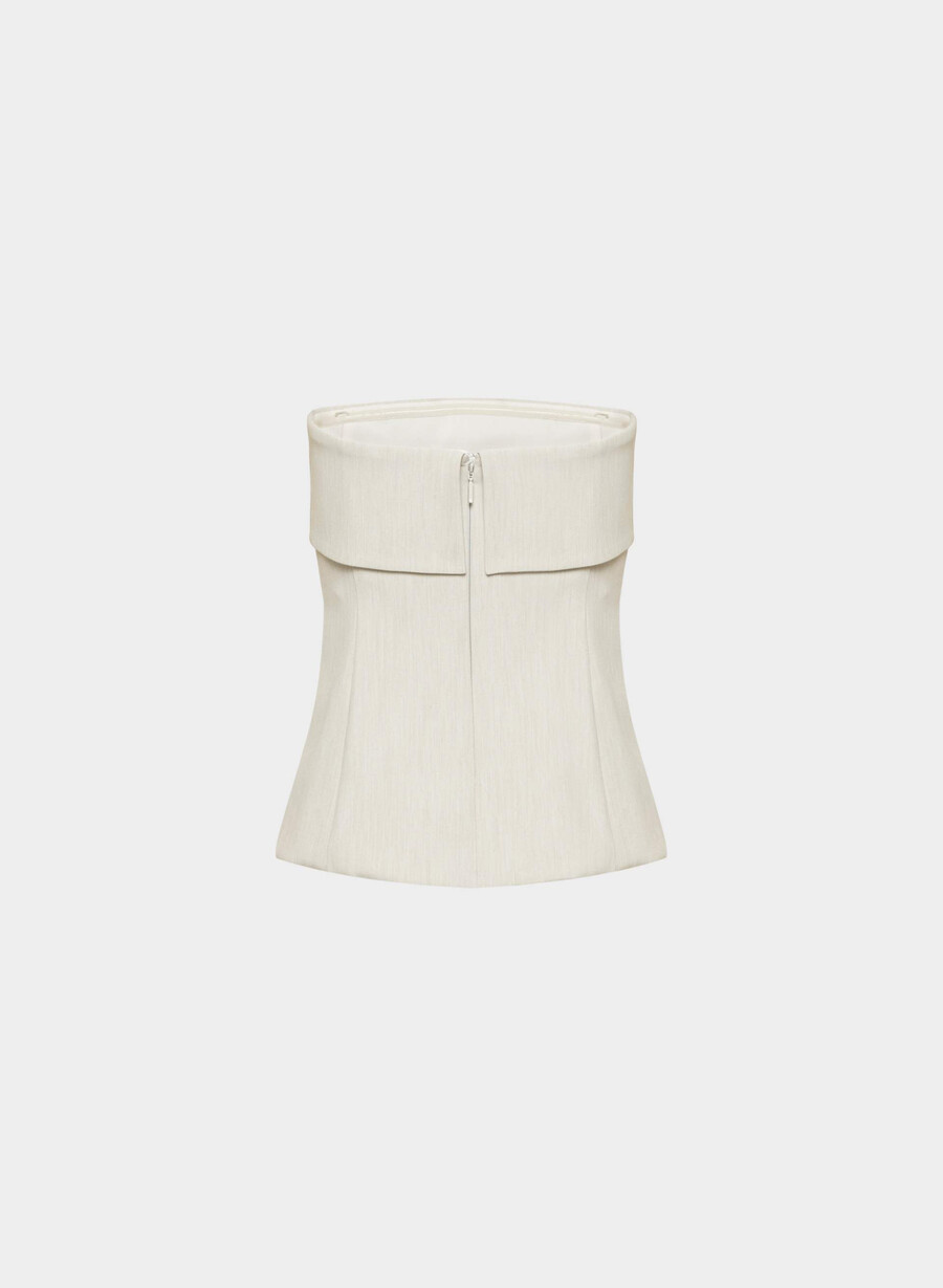 element tube top - ressential heather matte pearl