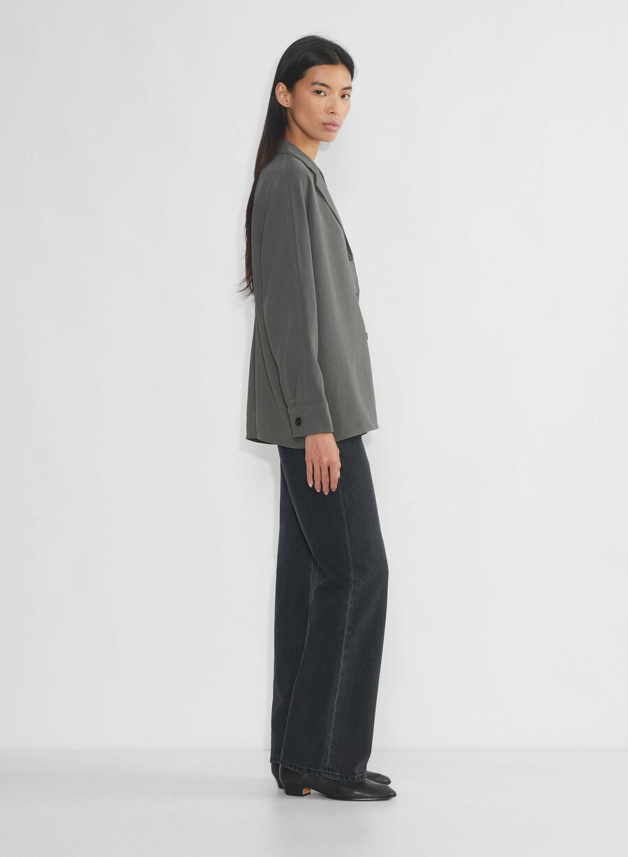 camicia freeform - crepette grigio carbone