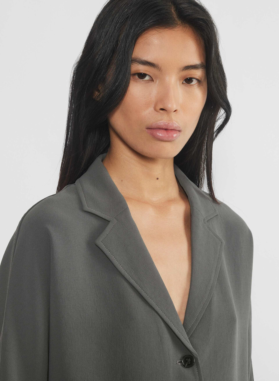 camicia freeform - crepette grigio carbone