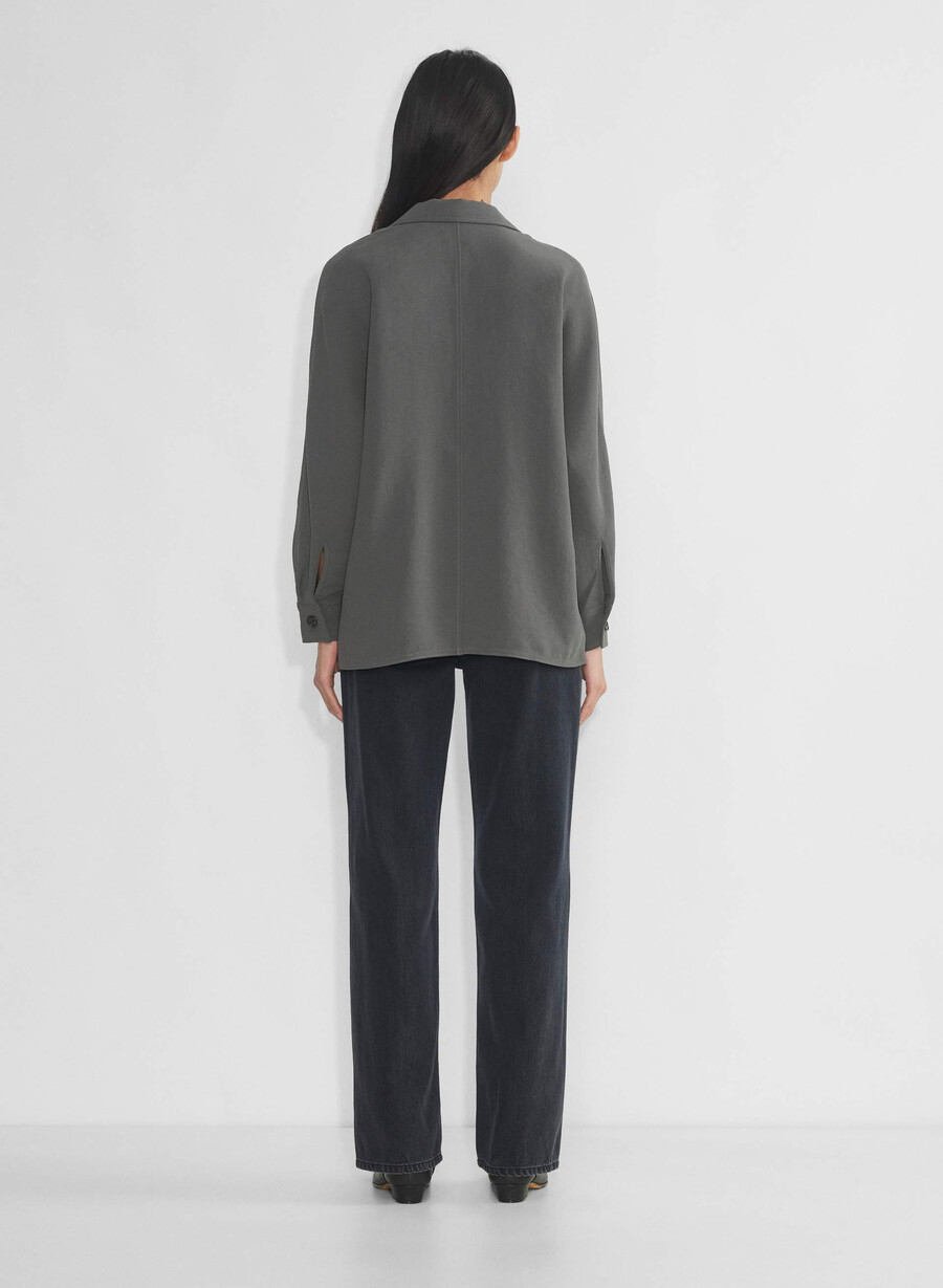 camicia freeform - crepette grigio carbone