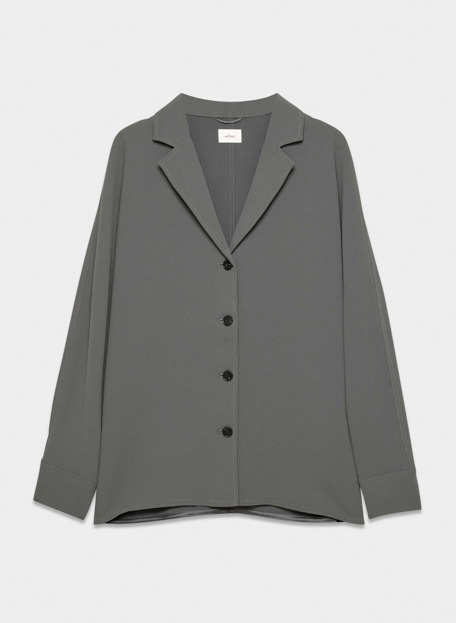 camicia freeform - crepette grigio carbone