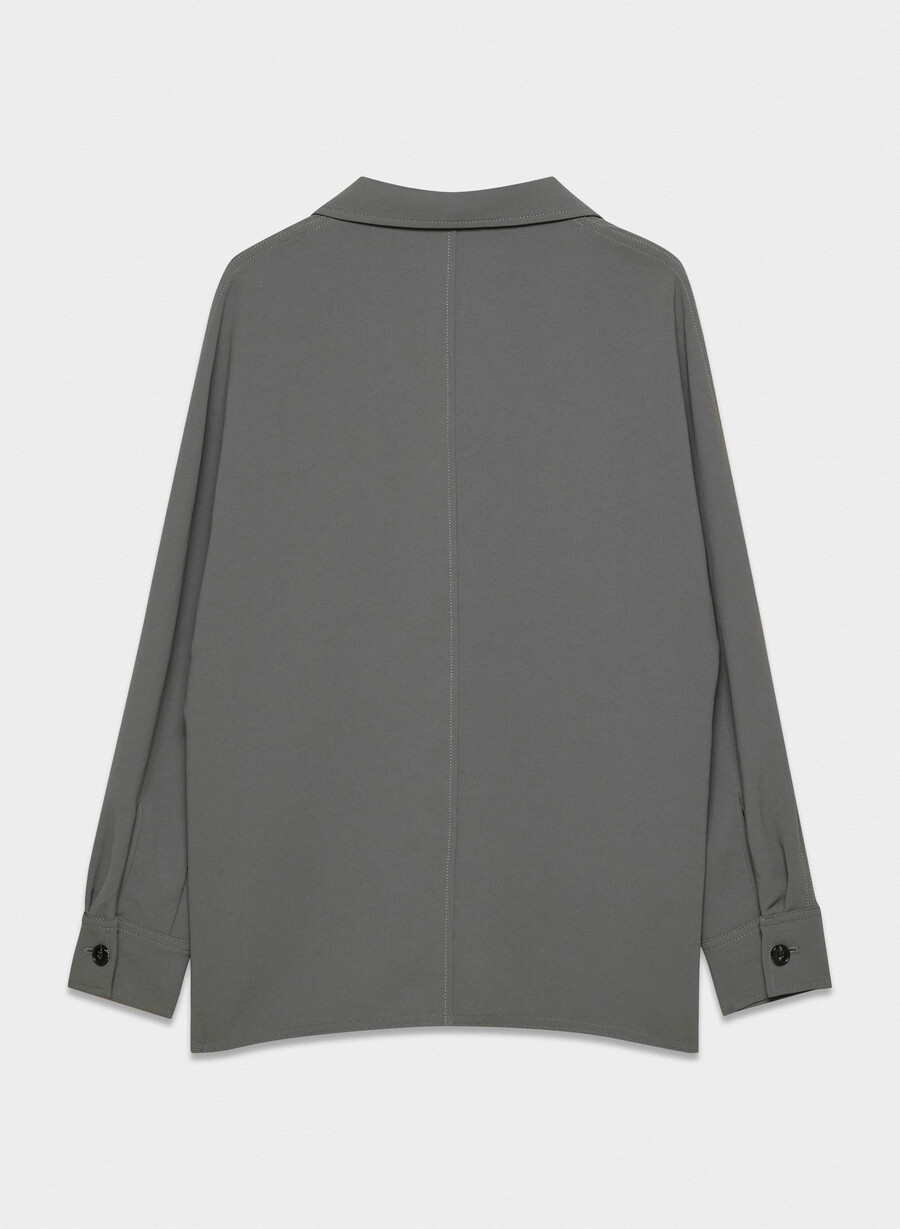 camicia freeform - crepette grigio carbone