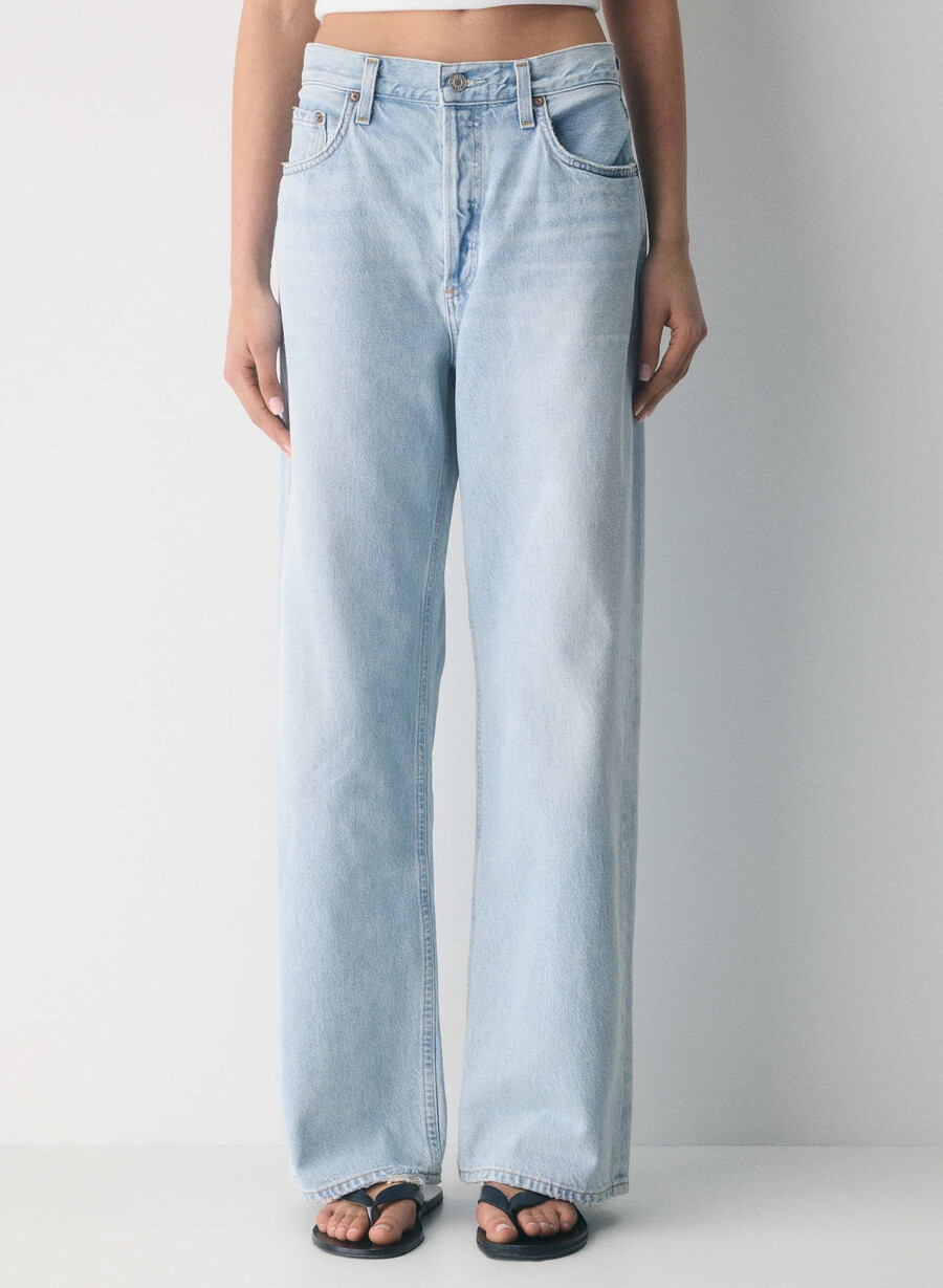 jeans larghi a vita bassa agolde spark