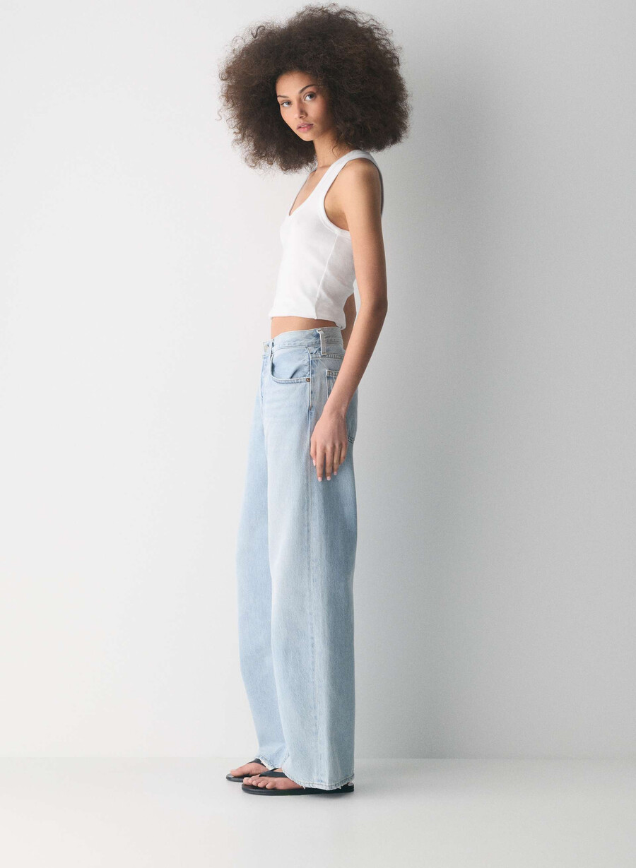 jeans larghi a vita bassa agolde spark