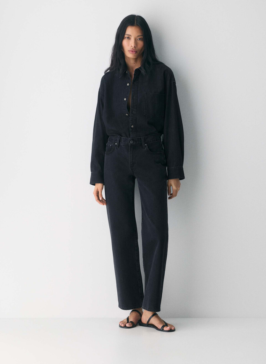 denim forum la comoda camicia in denim degli anni 80 eyeliner nero
