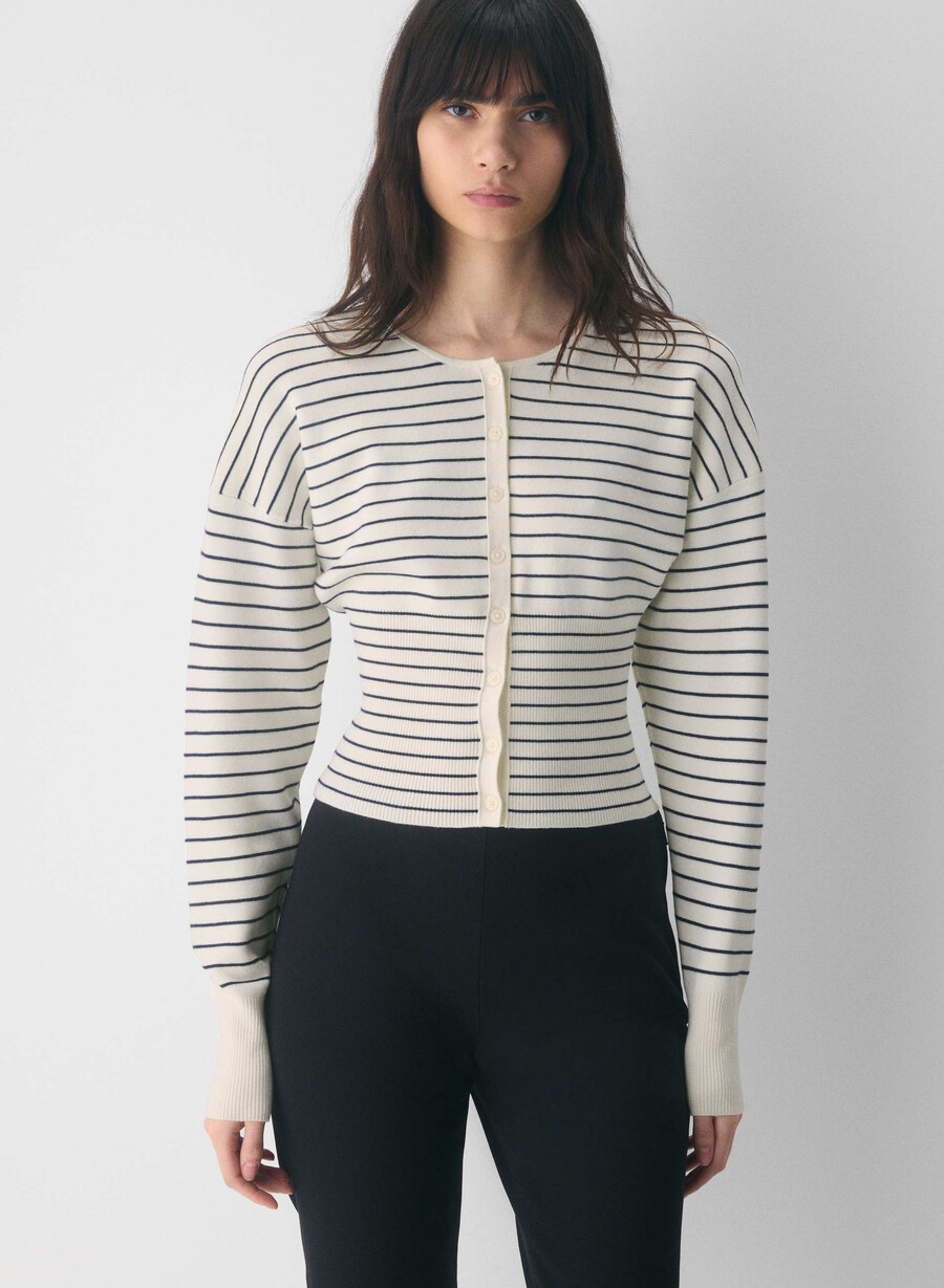 cardigan golightly - filato wonder lt birch admiral