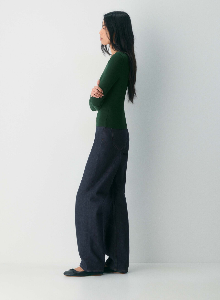homestretch rib airwave boatneck longsleeve scarab