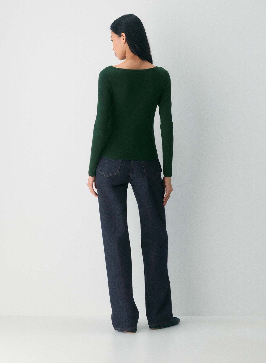 homestretch rib airwave boatneck longsleeve scarab