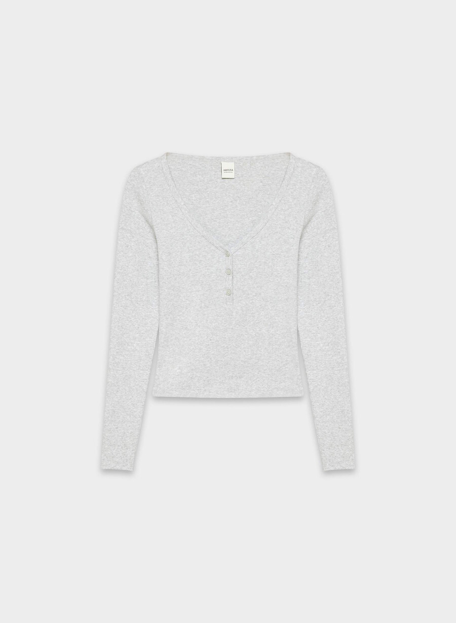 homestretch rib acoustic longsleeve heather chrome