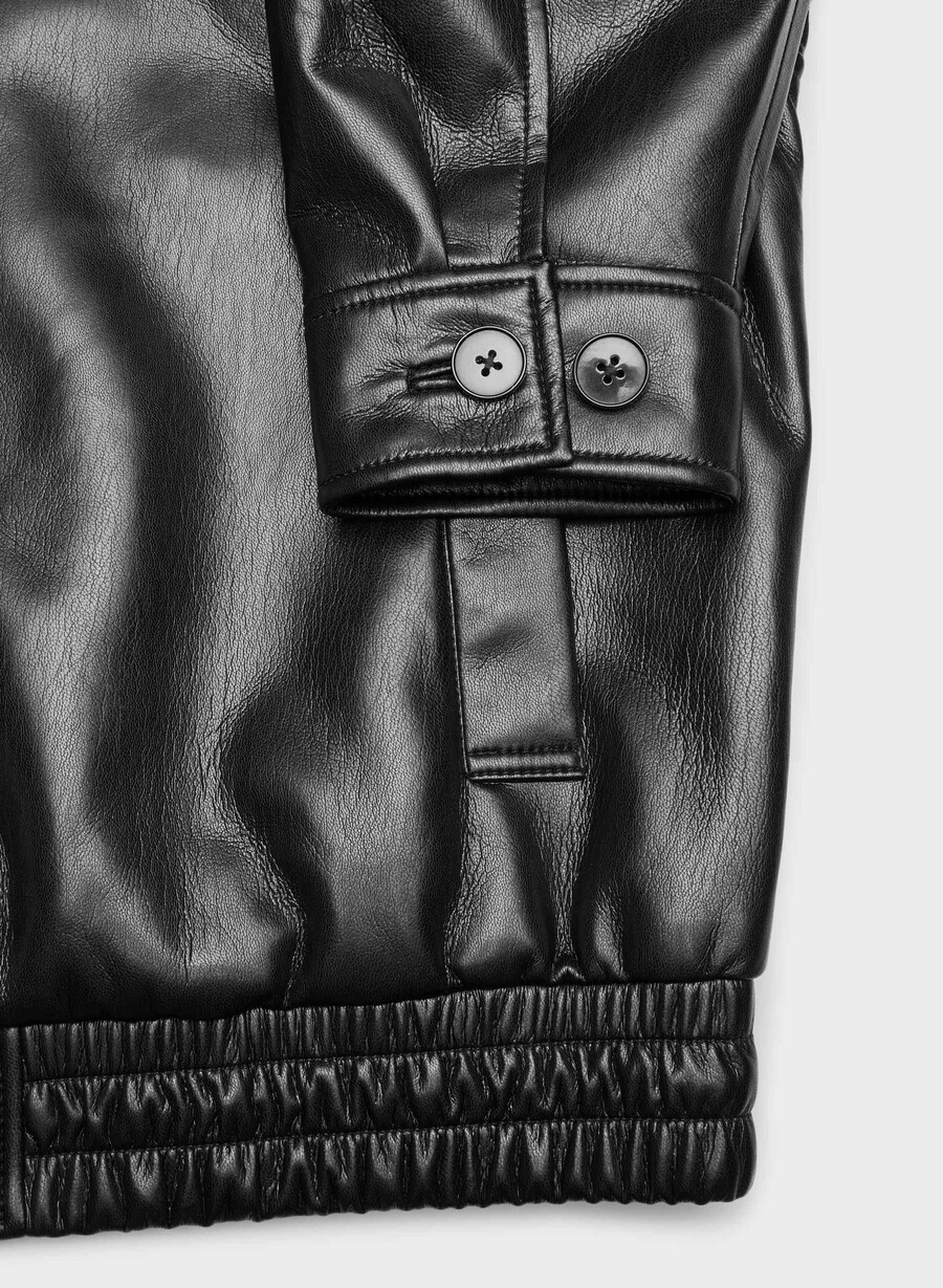 giacca falcon - pelle unreal nero