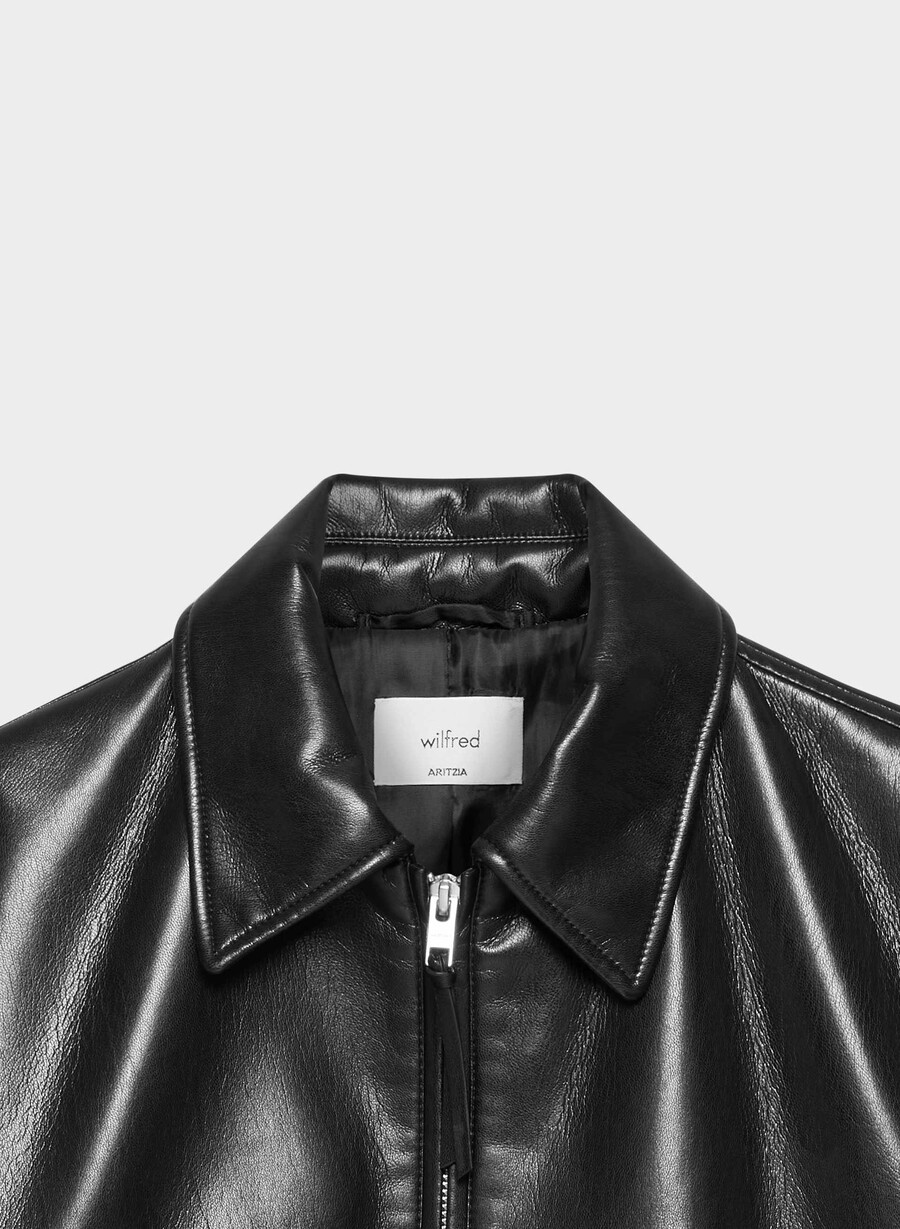 giacca falcon - pelle unreal nero