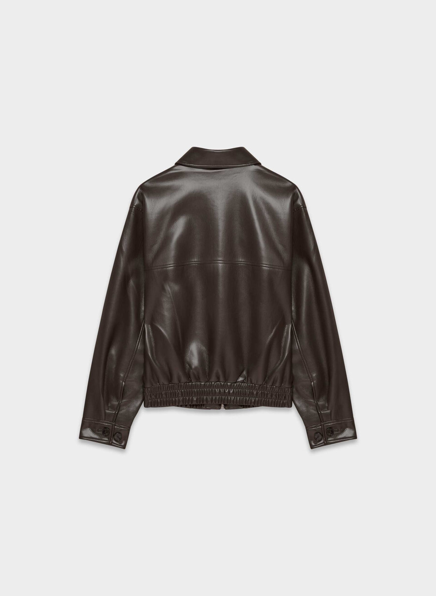 giacca falcon - unreal leather rich mocha brown